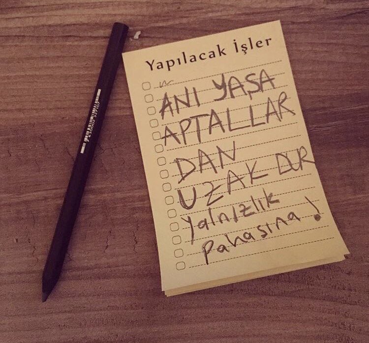Bugünümüze de şöyle bir not düşelim
