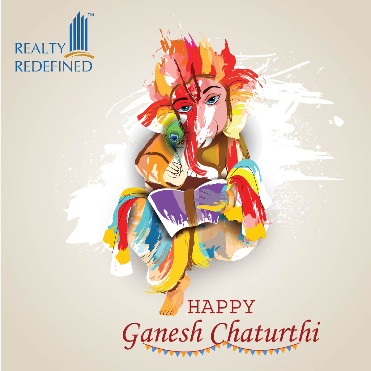 RealtyRedefine's tweet photo. On this auspicious occasion of #GaneshChaturthi we wish that may Lord Ganesha bring you Good Health, fortune, wealth and prosperity ! Happy Ganesh Chaturthi - Team #RR #RealtyRedefined https://t.co/J3nuGYG43Y