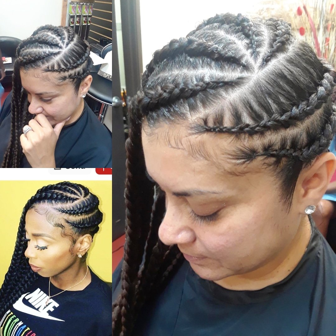 TheNewYouBraidR's tweet photo. Send me your pics...I'll try to get as close as possible.๐๐พ๐ #cornrows #sidebraids #feedinbraids "The New You." Braiding & Weaving โ๐บ #feliciay05 https://t.co/9NPcoQ4Ivj