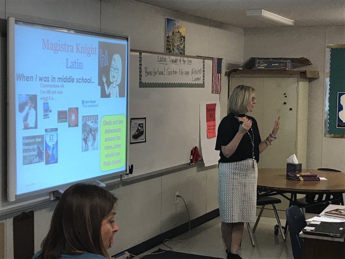 DrGoodloe's tweet photo. 8th grade teachers @RockyRunMS shared their personal stories and passion for teaching and learning at BTSN. #storiesmatter #goodthingsrrms https://t.co/4KyLk7pQqn