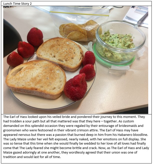 Is it Avocado, Corn Chips, Toasted Sour Dough and Strawberries, or a romantic LunchTimeStory ? 

#lunchtimestory #lunchxstory #lunch #eternalunion #ladymaize #avacado #earlofhass #wedding #justmarried