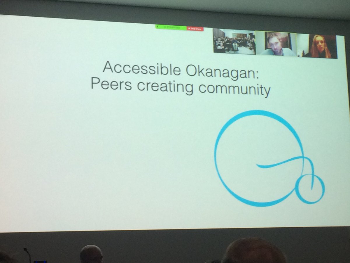 sciactioncanada's tweet photo. Okanagan represents at #ISCOSMEETINGS   James Hektner from Accessible Okanagan talking via Skype about #peermentorship https://t.co/MKTO5qRo5M