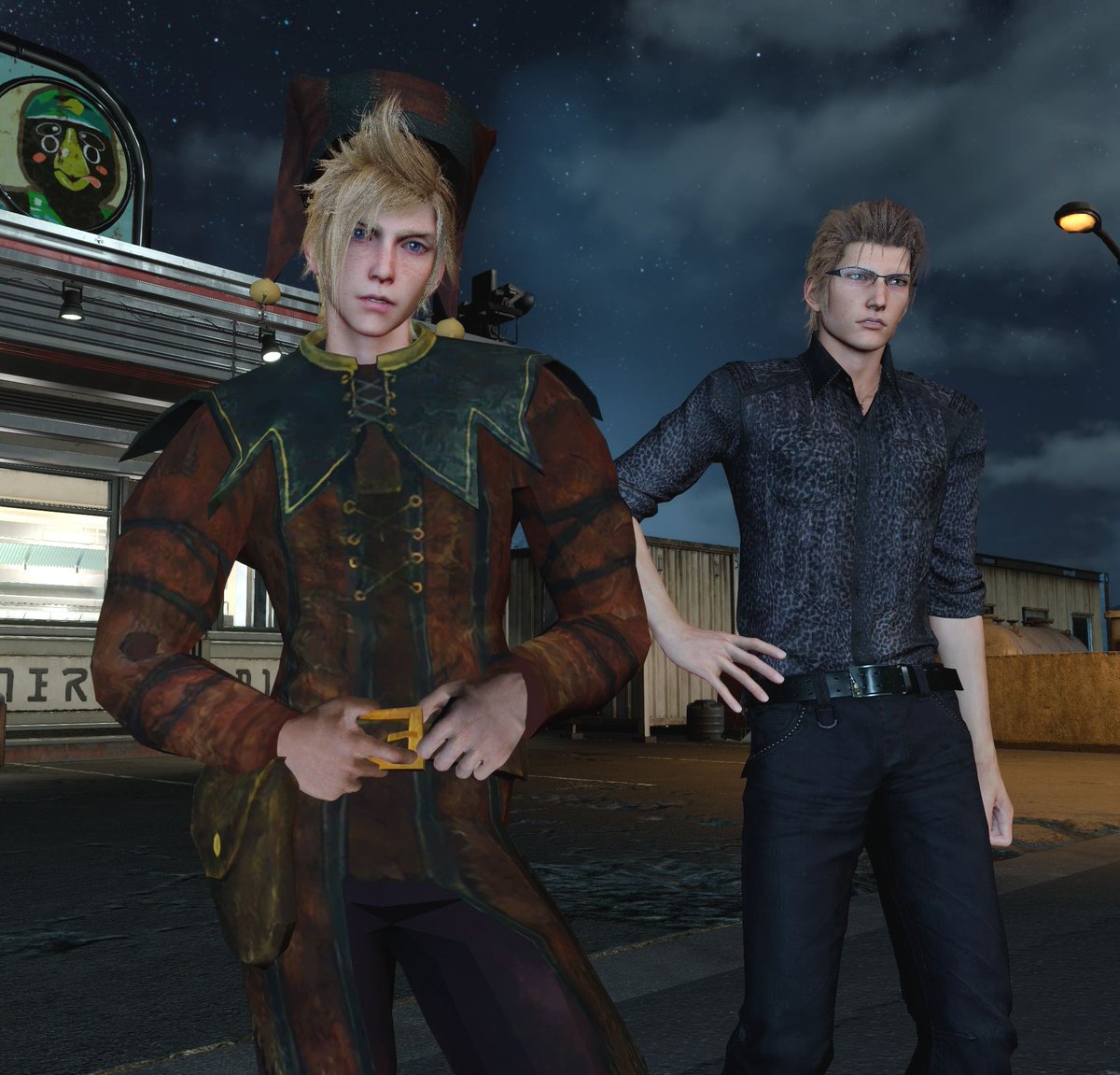 Glorious_Gladio's tweet photo. My first renfaire outfit: Jester Prompto! To Prompto's chagrin, he was given the role of king's jester at the festival~ at least he'll be a fool for someone he knows... DL:  https://t.co/uTxmol9b59 #FF15 #FF15MOD #FF15MODWATCH #FF15WINDOWSEDITION https://t.co/5qG0aTnoVc