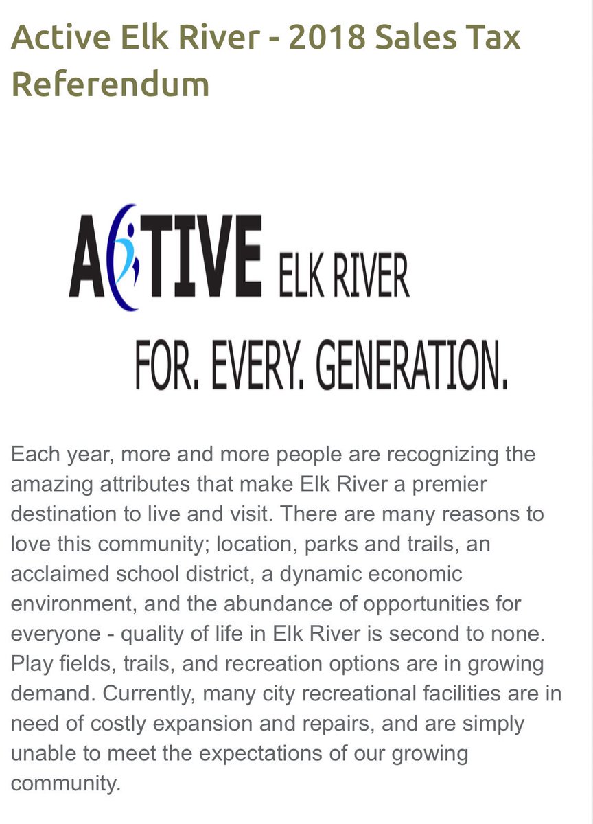 ElkRiverHockey's tweet image. elkrivermn.gov/activeER 
#VoteYESNov6🗳 #ActiveER🏒