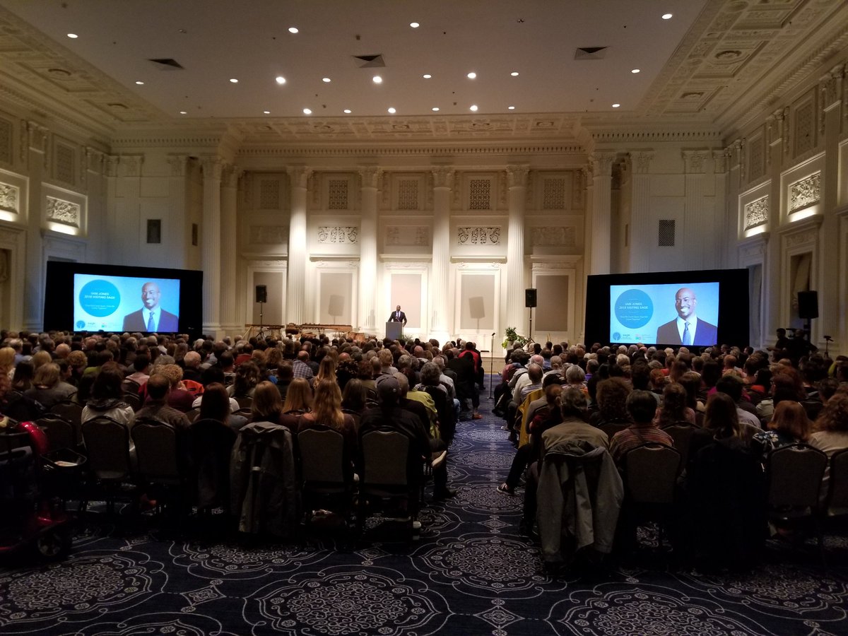What a crowd to hear <a href="/VanJones68/">Van Jones</a> at <a href="/shadesforum_/">Shades of Green Forum</a> here in PDX. Proud that <a href="/prosperportland/">Prosper Portland</a> is a partner in this event!
