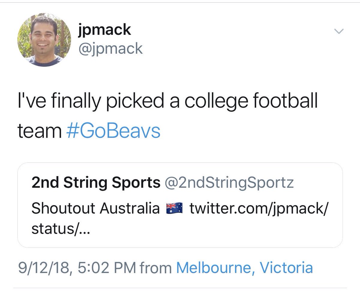 2ndStringShow's tweet photo. Hey @BeaverFootball, 

We’re converting Australians into #GoBeavs fans with our podcast... here anytime you need us. Just sayin 😂🎙 #2ndSS 

https://t.co/RcVlf8Iy7f https://t.co/d6gy9QkDAU