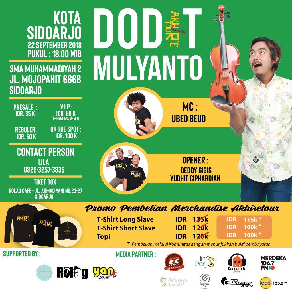 Buruan beli ya balamuda.. Mumpung tiketnya masih ada.. karena #AkhireTour <a href="/akhire_tour/">AkhireTour</a> by <a href="/Dodit_Mulyanto/">Dodit Mulyanto</a> limited seat di Sidoarjo!!