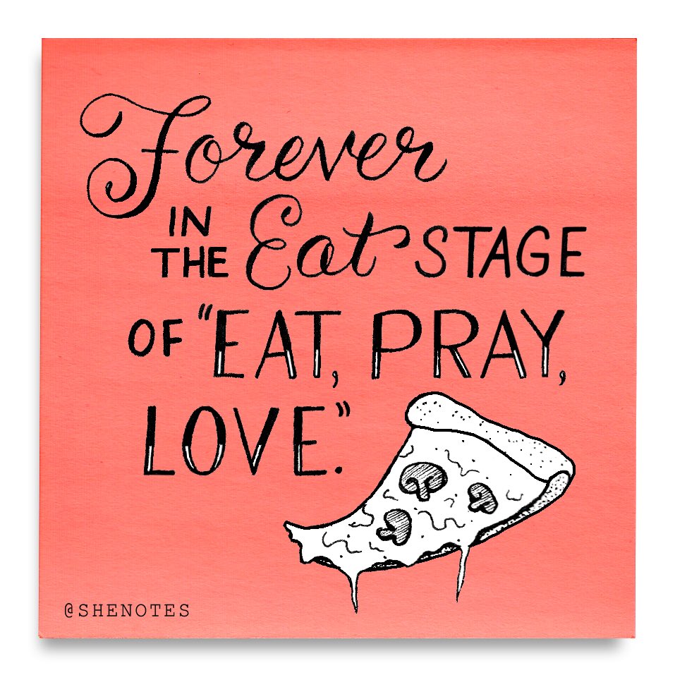 shenotes's tweet photo. Let’s just say the author could have saved Julia Roberts a lot of work if she had stopped writing after part one. #eatpraylove #juliaroberts #pizza https://t.co/fScMFLrQMT