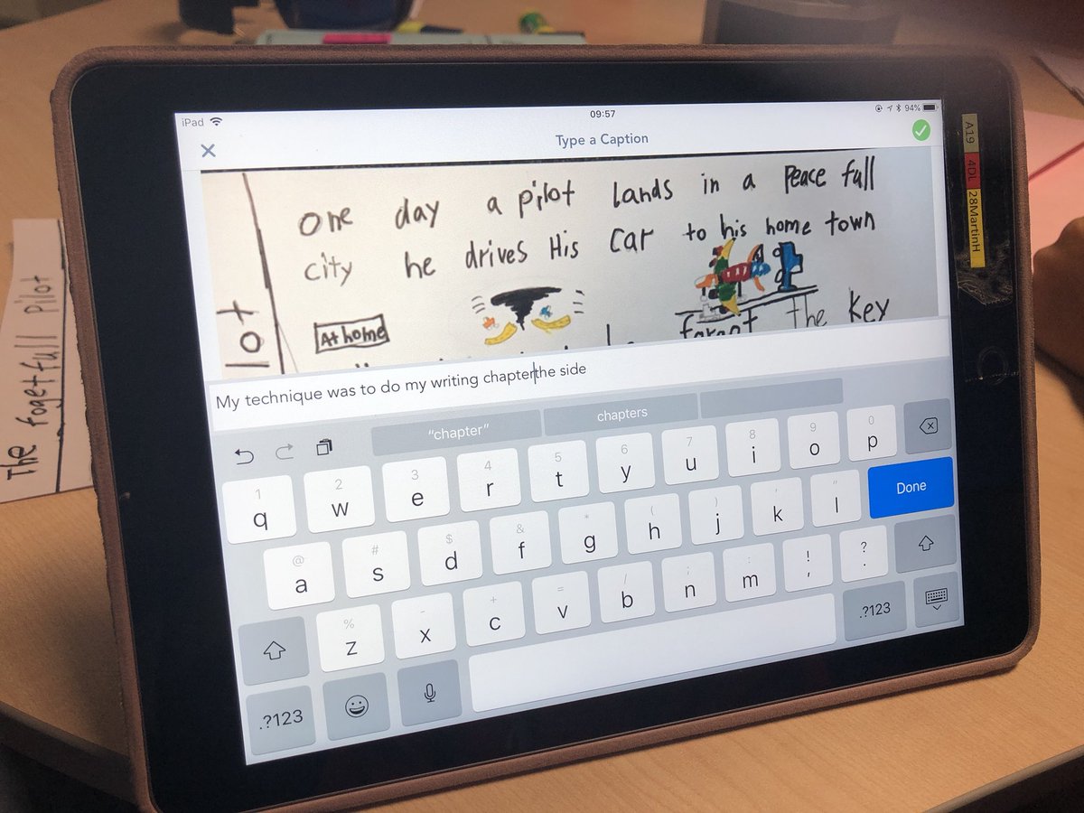 katnet76's tweet photo. Great learning on #Seesaw in #4DL at #NISTSchool identifying writing techniques. “I used an exclamation point and capitalised all letters for strong emphasis!” How do you get your students to not just tap on words provided in their predictive text? Turn it off completely? https://t.co/bZ3oiTOZk4