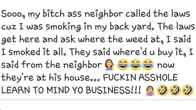 BlazzinNana's tweet photo. #NeighbourProblems https://t.co/x5kjhakk6u