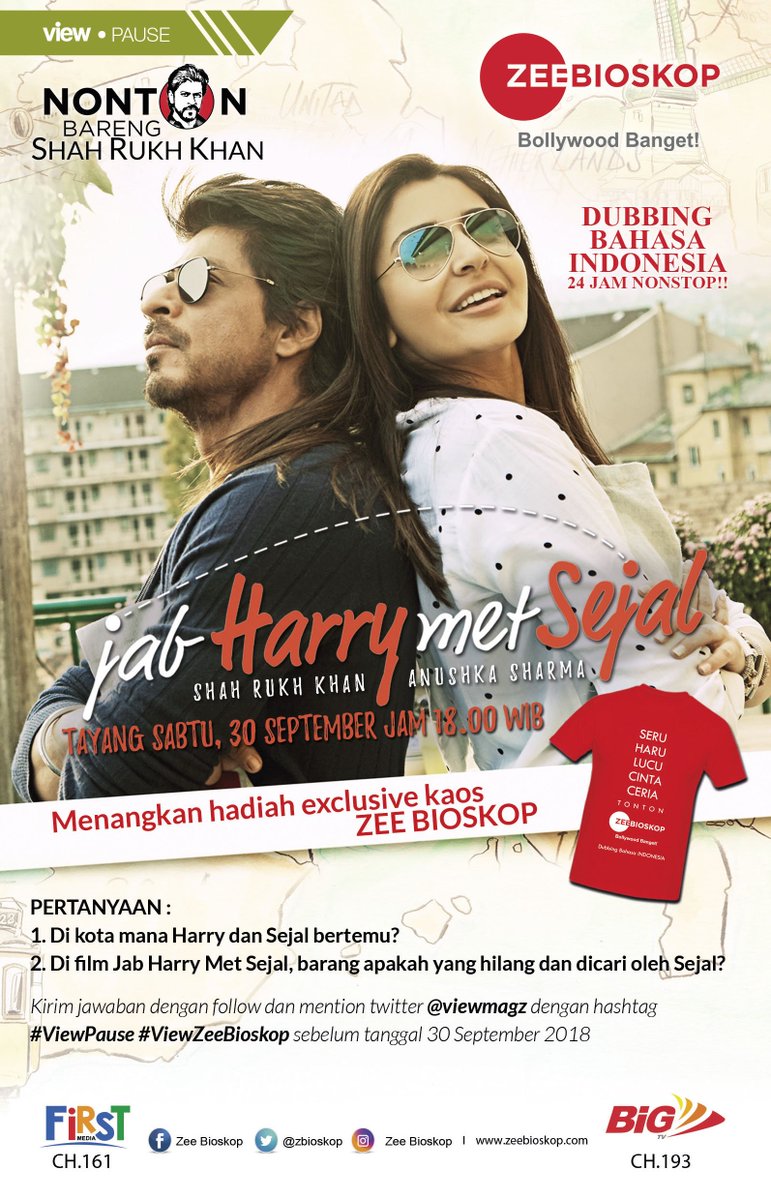 Horee..quiz #ViewPause kembalii..

Simak baik-baik pertanyaan nya, dan jawablah dengan cermat. Menangkan hadiah menarik dari <a href="/zbioskop/">Zee Bioskop</a>, Bollywood Bangeet!!

#viewmagz #Bollywood