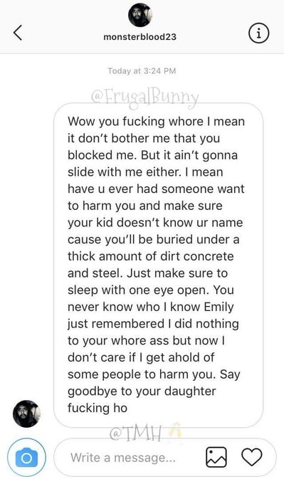 Wow, @Monsterblood23.. What you sent to @emilynichole_cx is ABSOLUTELY unacceptable! 😡 What is wrong<a class="tags" target="_blank" title="On Twitter" href="/?out=eyJ0eXAiOiJKV1QiLCJhbGciOiJIUzUxMiJ9.eyJpYXQiOjE3MjY1MjM1OTQsImlzcyI6InR3cG9ybnN0YXJzLmNvbSIsIm5iZiI6MTcyNjUyMzU5NCwiZXhwIjoxNzU4MDU5NTk0LCJyZWRpcmVjdF91cmwiOiJodHRwczovL3R3aXR0ZXIuY29tL01vbnN0ZXJibG9vZDIzIn0.PYKzquXd09XhtlJeavbQXMCeQtqldnrIYNYRn_l6UCCF8hFRNyqzWqPAL5TrqtXs6IcgHcVia4Ol83bIfju31A">@Monsterblood23</a><a class="tags" target="_blank" title="On Twitter" href="/?out=eyJ0eXAiOiJKV1QiLCJhbGciOiJIUzUxMiJ9.eyJpYXQiOjE3MjY1MjM1OTQsImlzcyI6InR3cG9ybnN0YXJzLmNvbSIsIm5iZiI6MTcyNjUyMzU5NCwiZXhwIjoxNzU4MDU5NTk0LCJyZWRpcmVjdF91cmwiOiJodHRwczovL3R3aXR0ZXIuY29tL2VtaWx5bmljaG9sZV9jeCJ9.YOYk_FMdGCzJfHk8Gja2YlwauebwtCoK5Df2Oah_pT6wLRvmwWj3w8ctz3x3LAjRybis2GFARQDp4M5XIj-_RA">@emilynichole_cx</a><a href="/tag/youtube"class="tags"><span>#youtube</span></a><a href="/tag/rt"class="tags"><span>#rt</span></a><a href="/tag/metoo"class="tags"><span>#metoo</span></a><a href="/tag/cancelled"class="tags"><span>#cancelled</span></a>