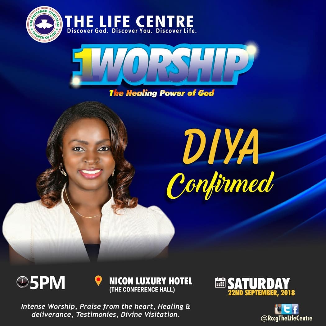 rccg_lifecentre's tweet photo. There is a place in WORSHIP where your flesh and natural mind become so subject to the HEART and MIND of God; that His FAITH replaces your DOUBTS.

Don’t miss this life time opportunity to WORSHIP the Most High. Join us for #ONEWORSHIP @NiconLuxury, Saturday 22nd Sept., 2018. https://t.co/ypYTmdWNvh