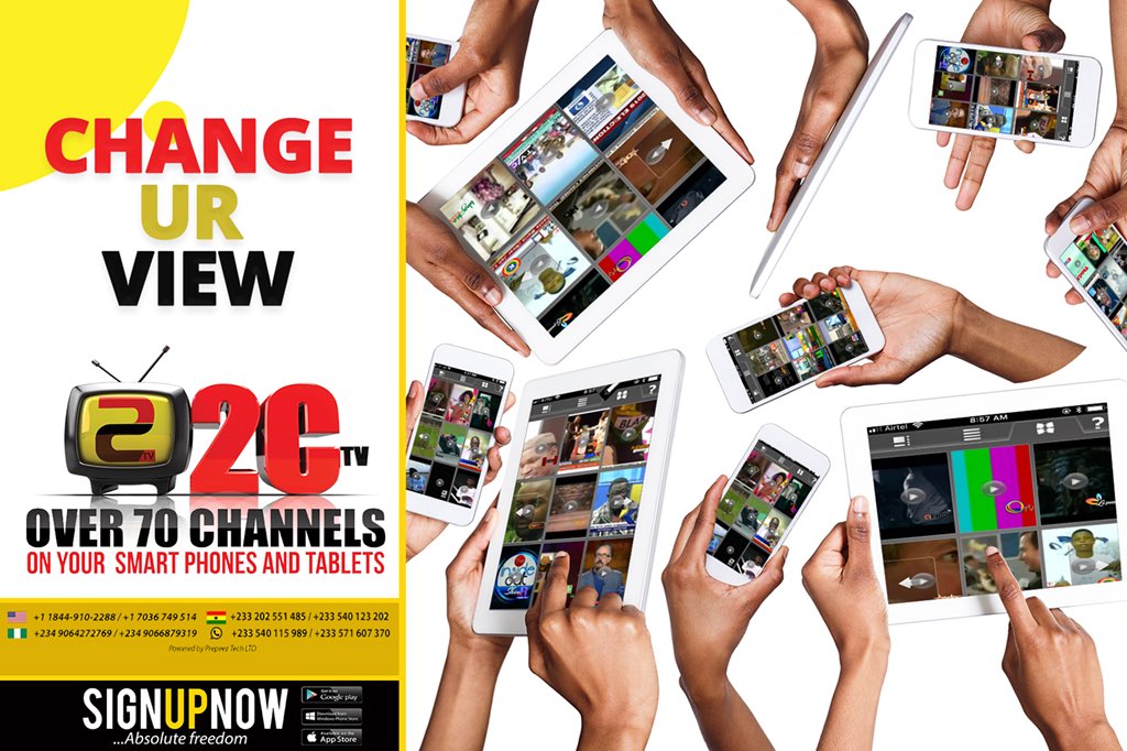 2Cmobiletv's tweet photo. CHANGE YOUR VIEW TODAY!!!!
Watch your favourite television show on ANY device with FREE Data Streaming service!!!!
Download the 2CTV App from any app store today!
#2CTV 
#2CWorld 
#ChangeYourView https://t.co/zkzioc3ZyF