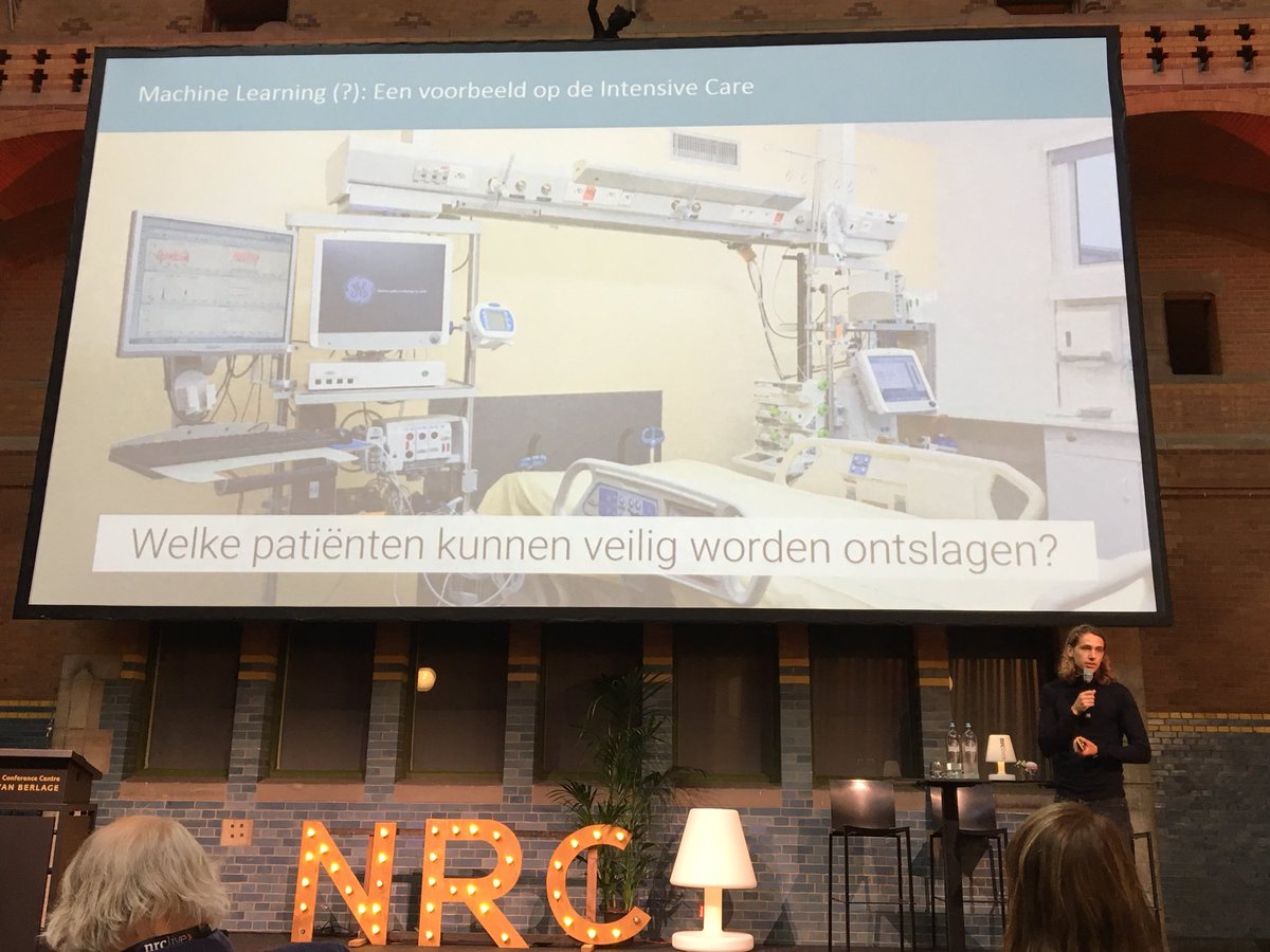 Mooi voorbeeld van toepassing wirwar Data #MachineLearning in ziekenhuis - welke patienten veilig te ontslaan? <a href="/Pacmedhealth/">Pacmed</a> #nrclive #Telemedicine