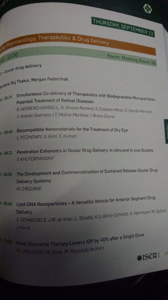 Khutoryanskiy group (@vk_group_rsop) on Twitter photo <a href="/v_khutor/">VitaliyKhutoryanskiy</a> delivered an invited talk on penetration enhancers in ocular drug delivery at XXII Bienial Meeting of the International Society of Eye Research in Belfast <a href="/v_khutor/">VitaliyKhutoryanskiy</a> delivered an invited talk on penetration enhancers in ocular drug delivery at XXII Bienial Meeting of the International Society of Eye Research in Belfast