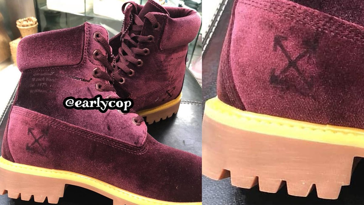 timberland off white burgundy