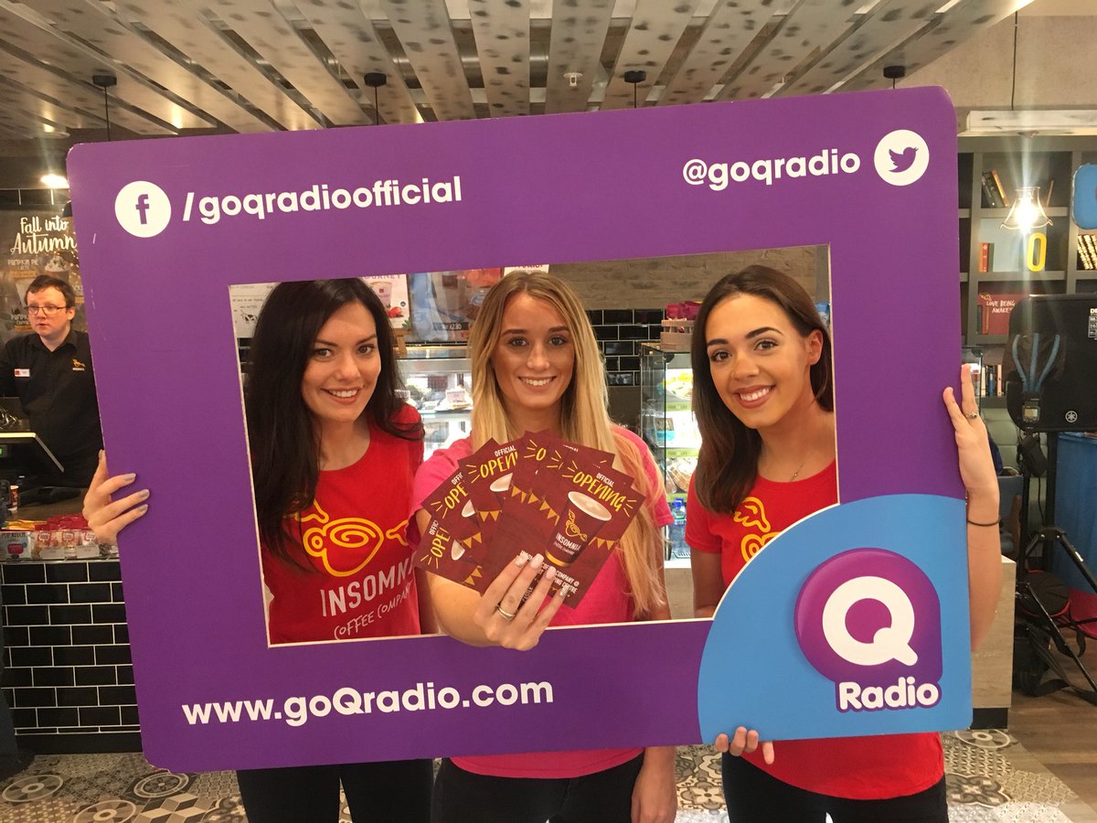 Joined with @goQradio <a href="/radiostephen/">Stephen Clements</a> and @breakfastcate for the launch of #insomniabelfast ☕️ Half price coffee vouchers available in store today. 
#coffee #newcoffeeshop