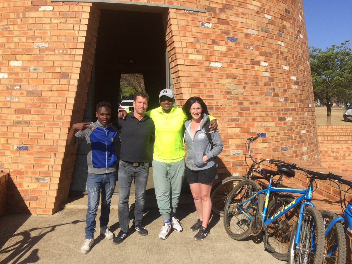 nkulitour's tweet photo. With my guest from#Canada.
 #Sowetobiketour
 #Toursbylocals
 #Sowetoinsider
 #wedotourism https://t.co/bzuAYQAcjU