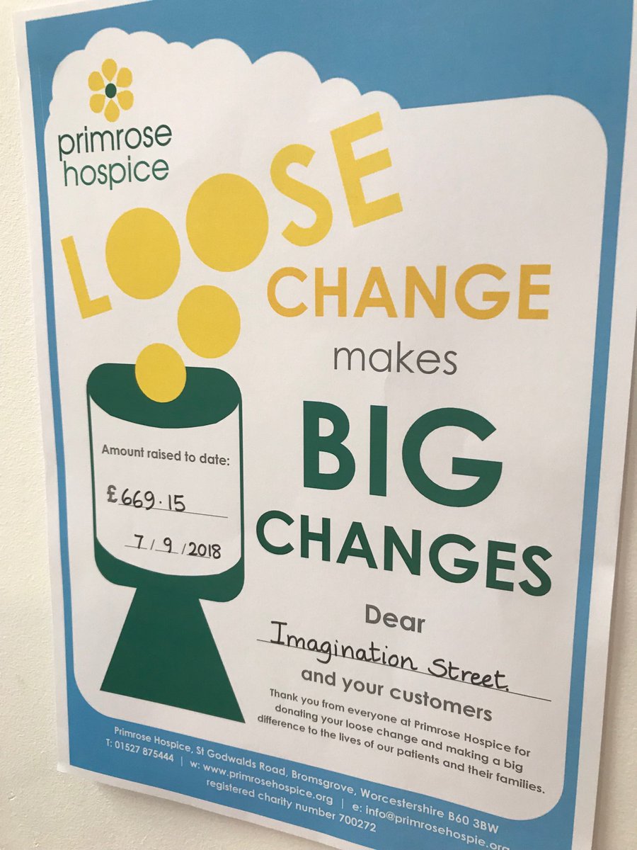 ImaginationStre's tweet photo. Thanks to all our customers for their generous change giving xx https://t.co/9lcgmDthwd