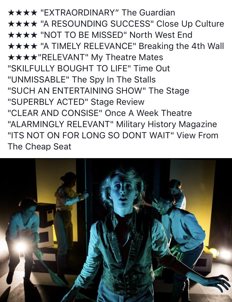 SqRoundsPlay's tweet photo. Just a few reviews for “Square Rounds” , don’t miss out secure your tickets now. #squarerounds #theatre #warplay @finborough https://t.co/cqCkwVl1OW