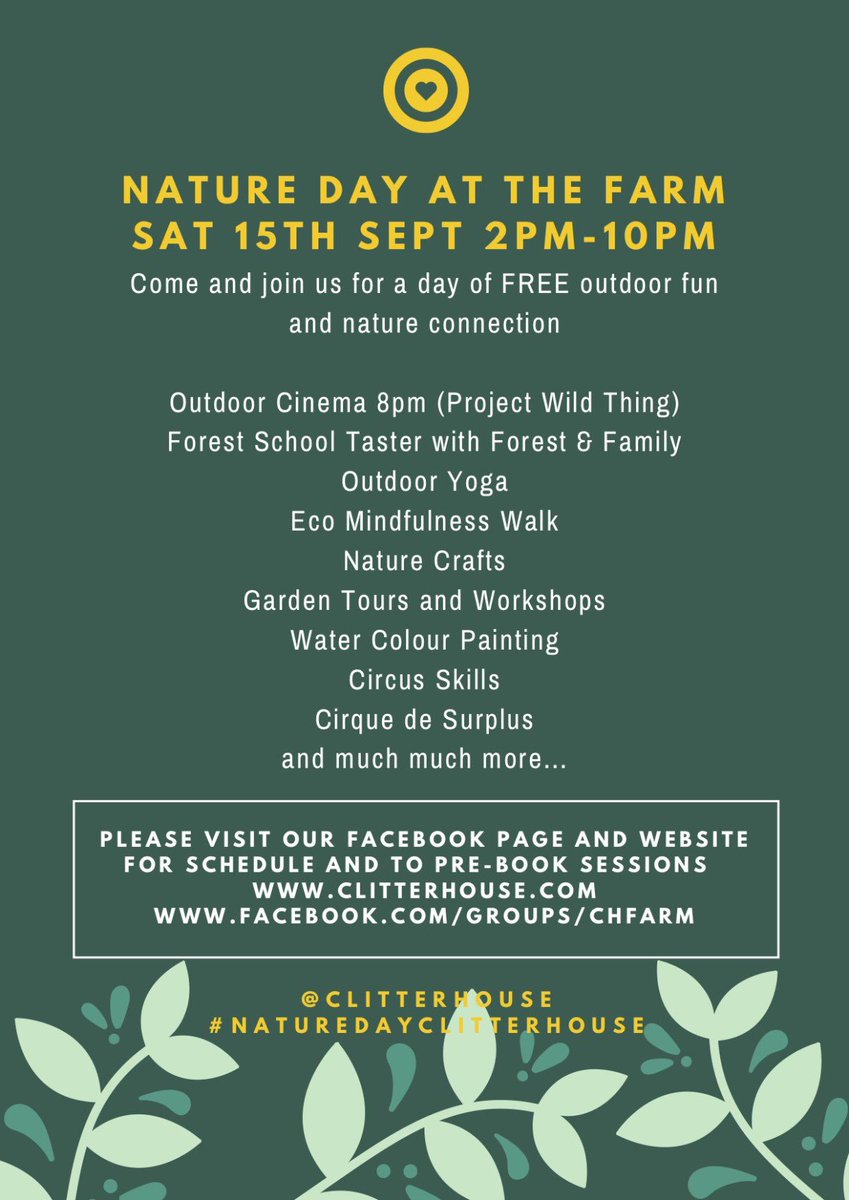 clitterhouse's tweet photo. Two days to go! Sat 15th Sept 2-10pm | Join us at the farm for our #Nature day and outdoor cinema screening of Project Wild Thing (8pm). Our latest schedule for the day is here: https://t.co/mCN6RCu5ul #cricklewood @NW2_RA https://t.co/mNnoBCTN1l