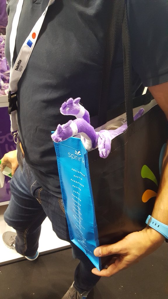 akeneopim's tweet photo. We are ready to start our last day @dmexco @Koelnmesse 🇩🇪Join us in Hall 7, Booth C061 and give #ziggythehydra a lovely new home! 💜 #akeneo #Dmexco18 #celum #inbetween #productsup #sunzinet #flagbit #vignold #pimforall #reply https://t.co/UYvD2bZrTt