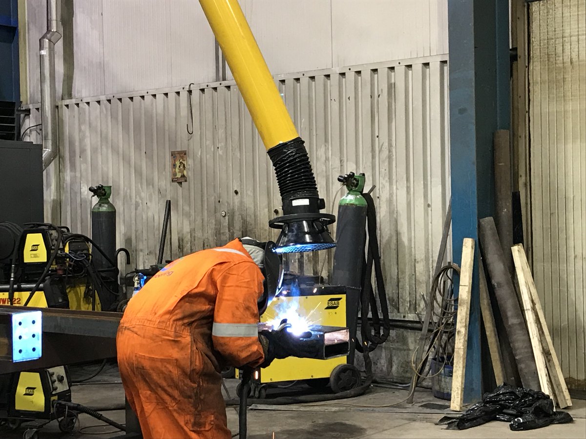 amac_EnviroLtd's tweet photo. In most situations welding fume can be easily seen. If you can see that most of the fume is going up the extractor then your positioning is about right. #welding #amac https://t.co/aPv9YgrmrT