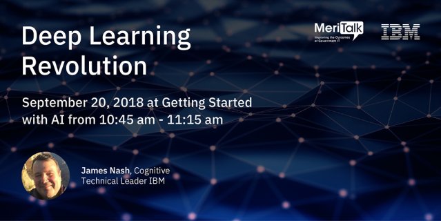 atudor27's tweet photo. Join @IBM’s Cognitive Technical Leader, @JJ_Nash, on 9/20 to talk the #DeepLearning Revolution. Register for #GetStartedAI workshop today: https://t.co/Dzu3RJDPP9 #PowerSystems https://t.co/I5Y5QKfaq0 https://t.co/JGOtCEfX2G