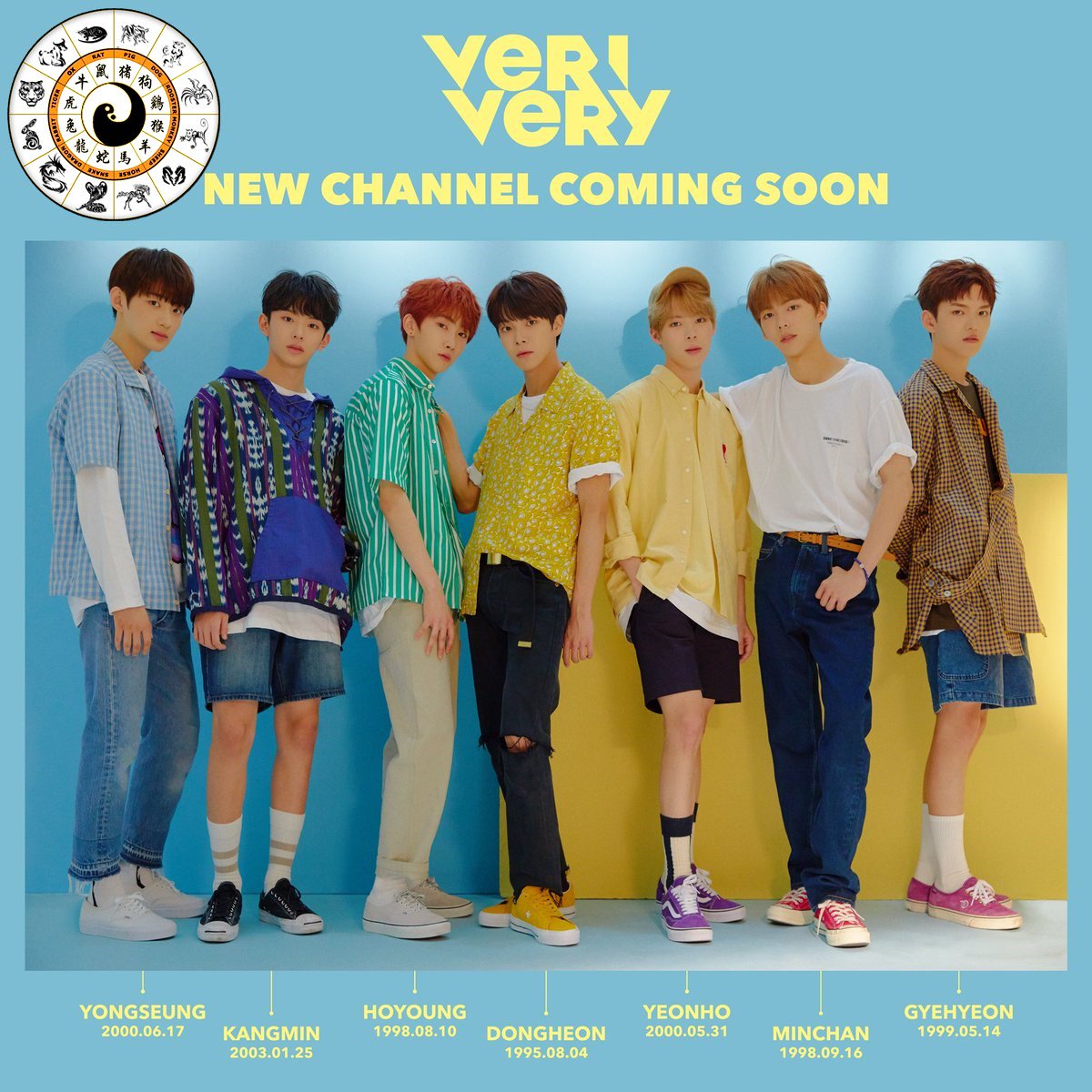 Verivery7's tweet photo. #베리베리 #VERIVERY
띠, Chinese Zodiac, 十二支
#동헌 #DONGHEON-돼지띠(亥, Pig)
#호영 #HYOUNG-호랑이띠(寅, Tiger)
#민찬 #MINCHAN-호랑이띠(寅, Tiger)
#계현 #GYEHYEON-토끼띠(卯, Rabbit)
#연호 #YEONHO-용띠(辰, Dragon)
#용승 #YONGSEUNG-용띠(辰, Dragon)
#강민 #KANGMIN-양띠(未, Sheep) https://t.co/m0XUy7ipSB