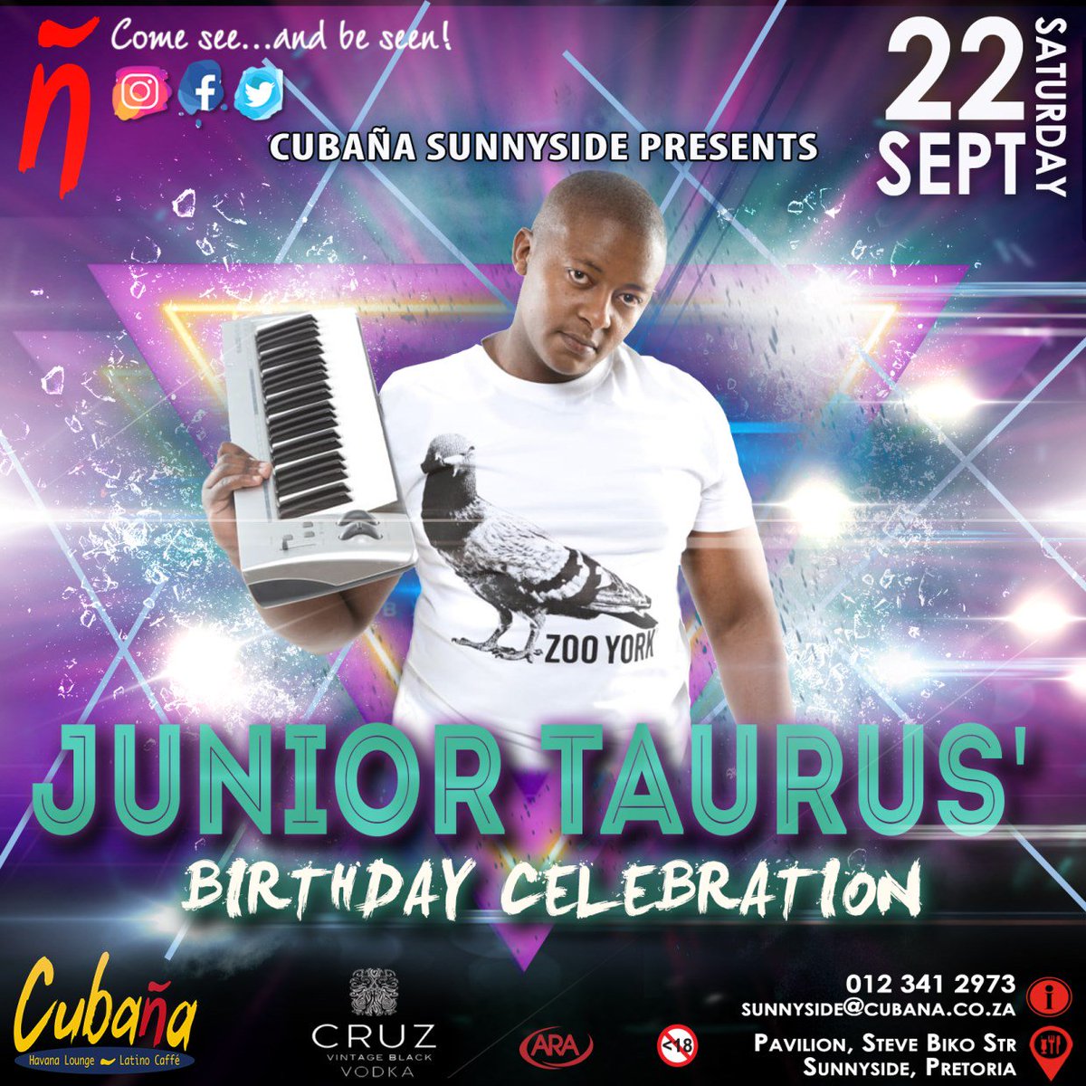 Join us Cubaña Sunnyside next Saturday with <a href="/juniortaurus/">JUNIOR TAURUS</a> ! The drinks will be cold... the food will be warm and the vibe, as always, is LIT! #ComeSeeAndBeSeen with @CubañaLatinoCaffe! #CubanaIsLit #CubanaHavanaLounge #WeekendsWithCubana
