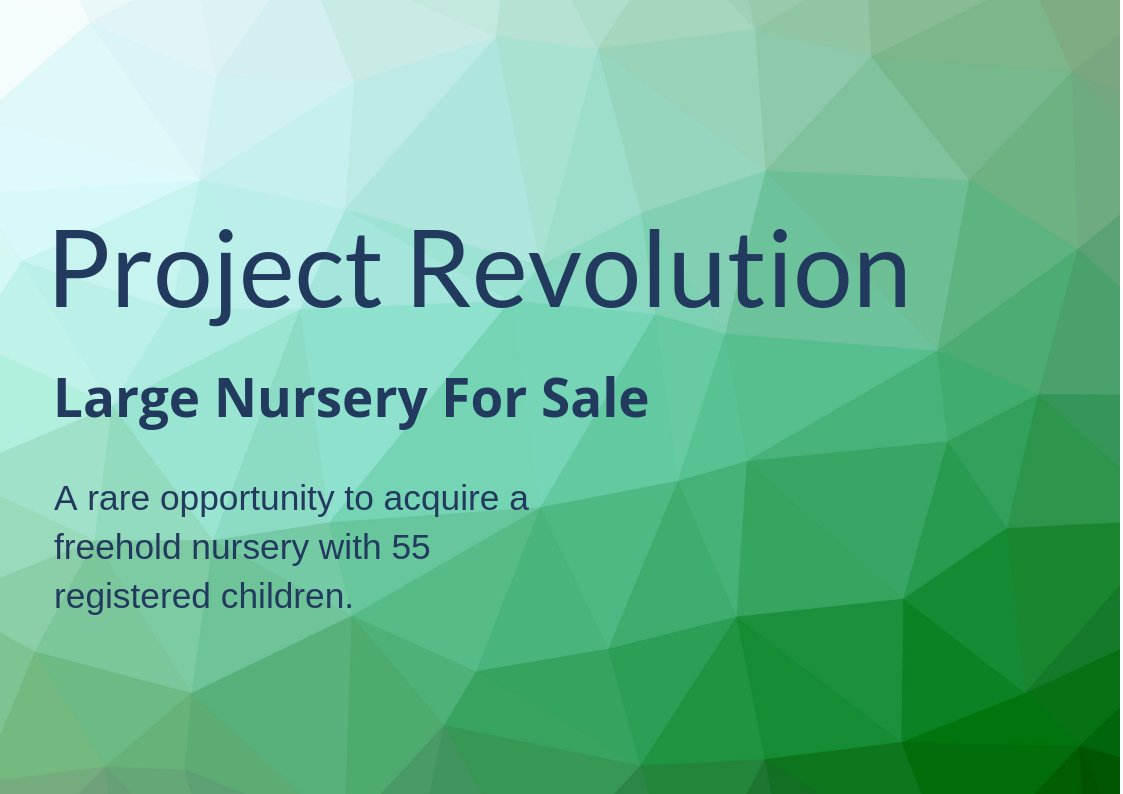 Rare opportunity to acquire large, freehold nursery - mailchi.mp/76d7e8264085/r…