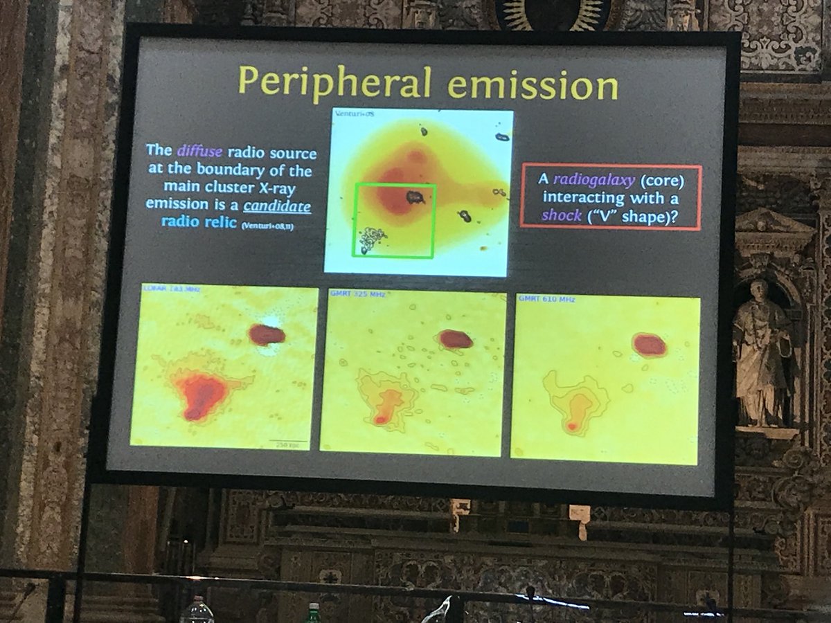 fabiogasta's tweet photo. @and_botteon talks about merging clusters with LOFAR. Wonderful data and ideas #cluster2 #cluster2NA https://t.co/ffUEb5rqPo
