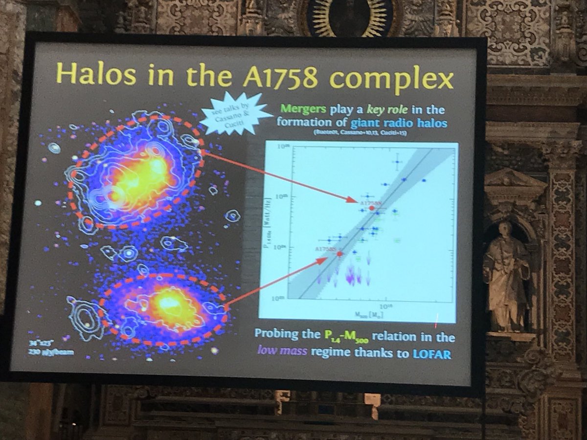 fabiogasta's tweet photo. @and_botteon talks about merging clusters with LOFAR. Wonderful data and ideas #cluster2 #cluster2NA https://t.co/ffUEb5rqPo