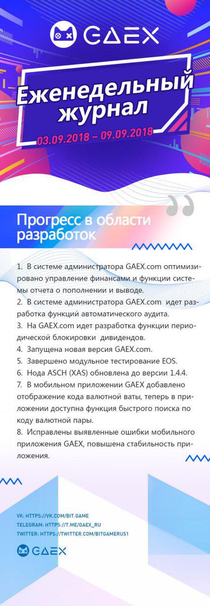 GAEX_RUS's tweet photo. Мы подготовили наши еженедельные новости для вас, дорогие пользователи GAEX! Особенно радует то, что кардинально обновлен веб-сайт и приложение, как с технической стороны, таки со стороны пользователя. И еще много-много другого, подробнее здесь 👇👇👇 https://t.co/lQIYGE2y8P