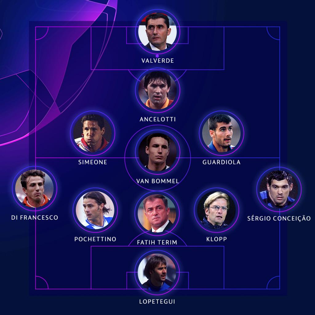 Mais uma época de #UCL e mais um "onze" de antigos jogadores que agora são treinadores. @CoachConceicao é aposta na direita e há dois regressos e uma novidade.
Seria uma equipa capaz de lutar pelo título?
http://spr.ly/6011D0Tx9