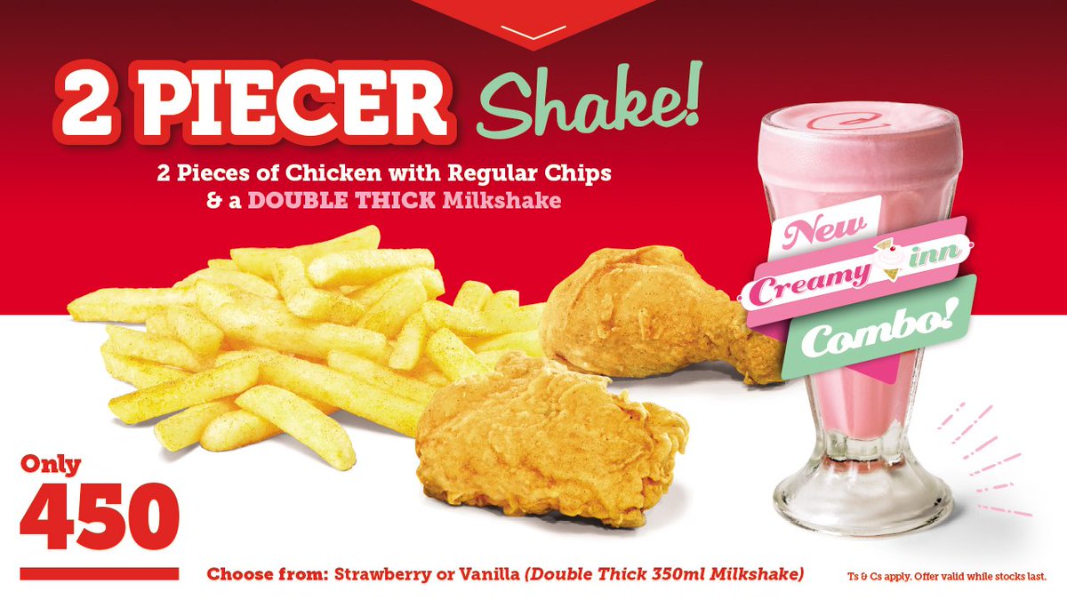 Get the 2 Piecer and your choice between a strawberry or vanilla DOUBLE THI...
