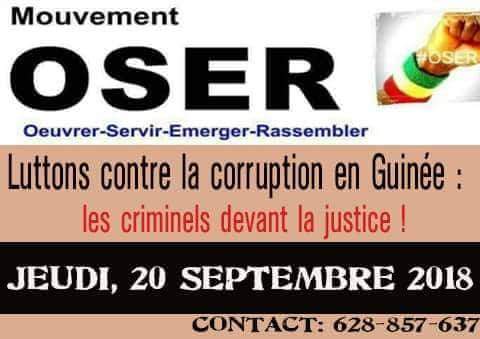 Une jeunesse digne, une jeunesse qui se réveille ! La cloche de la vérité a sonné. Jeunesse de #Guinee, vivement un sursaut populaire et un sit-in devant le ministère de la @justice. À bas la corruption dans l'administration. @GouvGN  @LamineGUIRASSY @Guineenews #20sept2018✊
