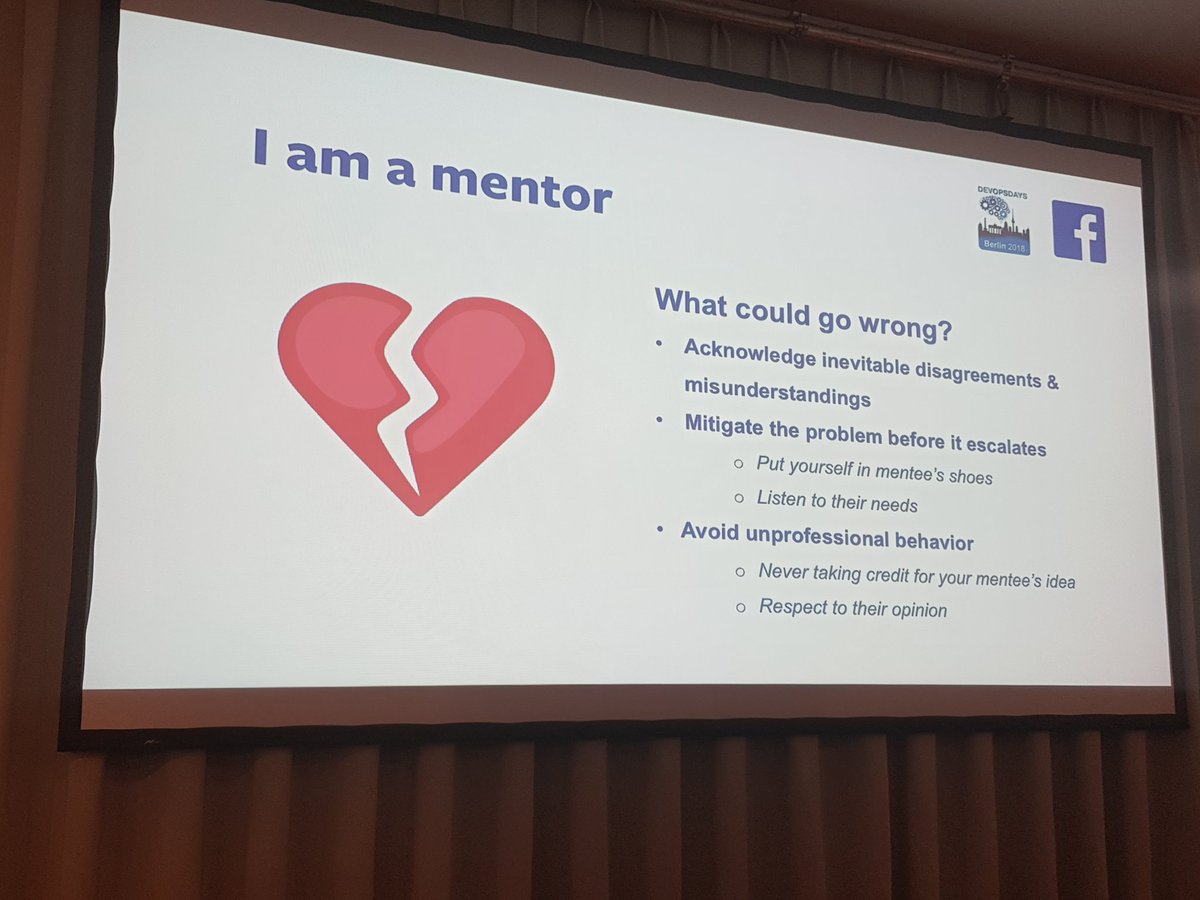 _askinaskin_'s tweet photo. "Mentorship: From the receiving end"  by Yuwei Ren from @facebook 
#devopsdays #blndevops https://t.co/Gyna89GwHF