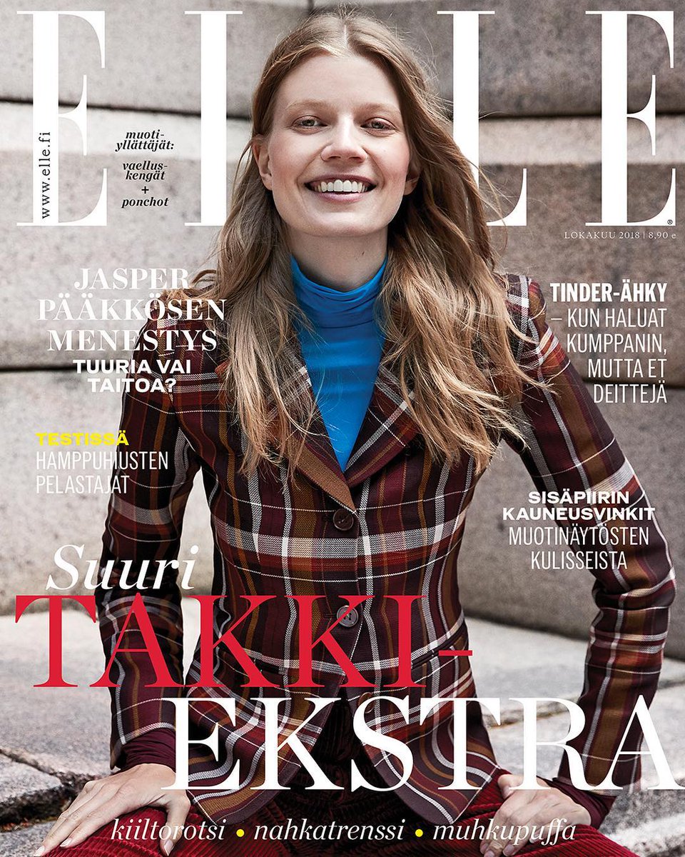 mformodelsblog's tweet photo. Saara Sihvonen (Finland's Next Top Model cycle 3) covering October 2018 issue of Elle Finland ! #TOPMODELWORKS #FNTM #SaaraSihvonen #FinlandsNextTopModel #Fashion #Editorial #fashionspread #elle #elleFinland #cover #magazinecover https://t.co/Sy6OalNGzL