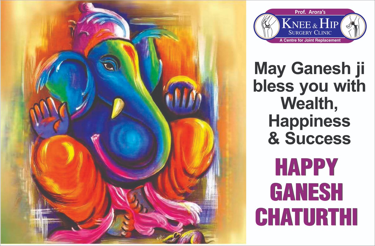 HAPPY GANESH CHATURTHI TO ALL .......!!
#GaneshChaturthi #ProfAnilArora #JointReplacement #HipReplacement #Surgeon #KneeReplacementDelhi