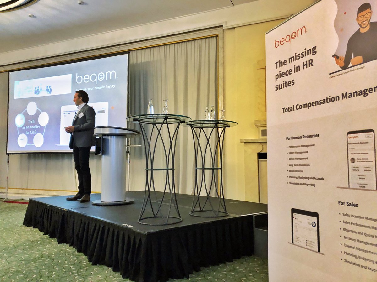 beqom's tweet photo. Stephan Pohl speaking today about Tech Innovation as an Enabler to Manage Total Compensation at the 17th Executive Compensation and Benefits Summit in Berlin.
Find out more: https://t.co/HUyZDNdEMo
#engcompandben #compensation #executive #HR #humanresources #leadership https://t.co/Wf9ailbeN9