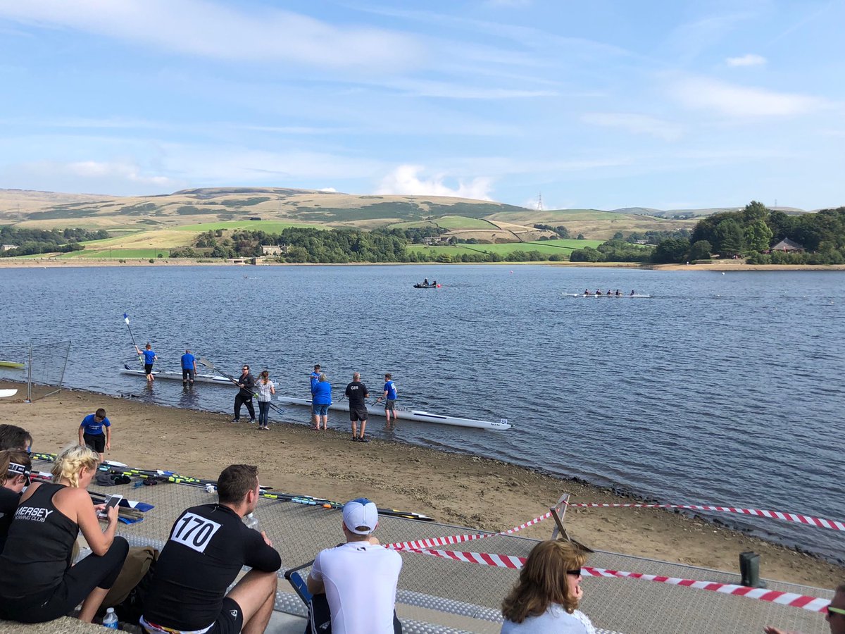 What a fabulous place to row! Loving it up in Littleborough at Hollingworth Lake for the North of England Sprint Rowing Championships 🚣‍♀️🚣‍♂️ Thanks for having me ⁦<a href="/holrowing/">HLRC</a>⁩ #HLRC #NOESRC #rowing