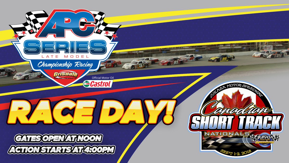 The wait is over!! It is Race Day here at @JukasaMotor for the APC Series and day 1 of the Canadian Short Track Nationals!
