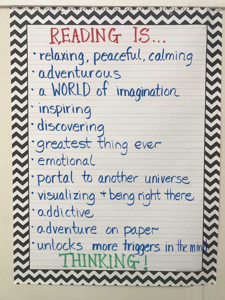 sharonsuhsclass's tweet photo. What reading is from my 5th graders... https://t.co/18cJ4wmLku