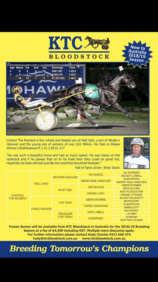 KTCBloodstock's tweet photo. The breeding season has started! Are you breeding your standardbred this year? Match her today. #Foreclosure #ControlTheMoment https://t.co/uVjQaIZ9FN https://t.co/XtMngQWVp9