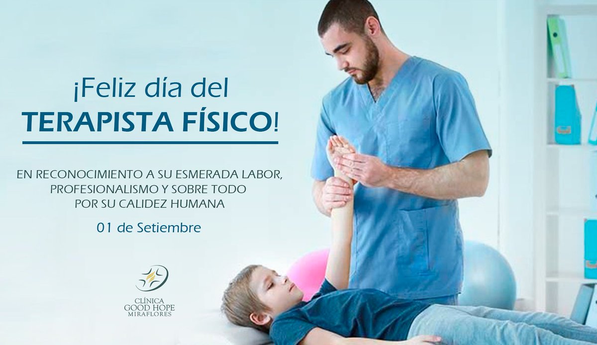 ▪️FELIZ DÍA TERAPISTA FÍSICO 💆
🔸En reconocimiento a tu gran dedicación por nuestros pacientes 👵👴👧👩.
#TerapistaFísico 
#ClínicaGoodHope 🏥
#1deSetiembre 🗓️
#Efemérides ✔️