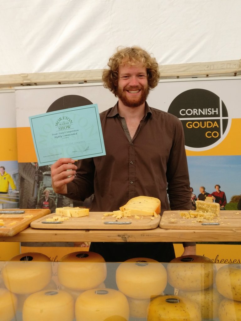 We are at #MortoninMarshShow and are really happy to have been awarded the 'highly commended' trade stand award. Come try our cheese!