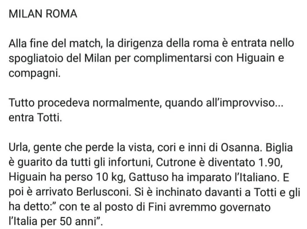 AntoMargiotta's tweet photo. Chiamatelo San #Cappetano
.
#MilanRoma
.
#totti
#RIOMMA
#Fernando
#GRA
#mainagioia
#PISCIORUGGINE
#HalaMadrid
#lazialeponderato
😂😂🙌🐛💀🐛 https://t.co/pniljKHA91