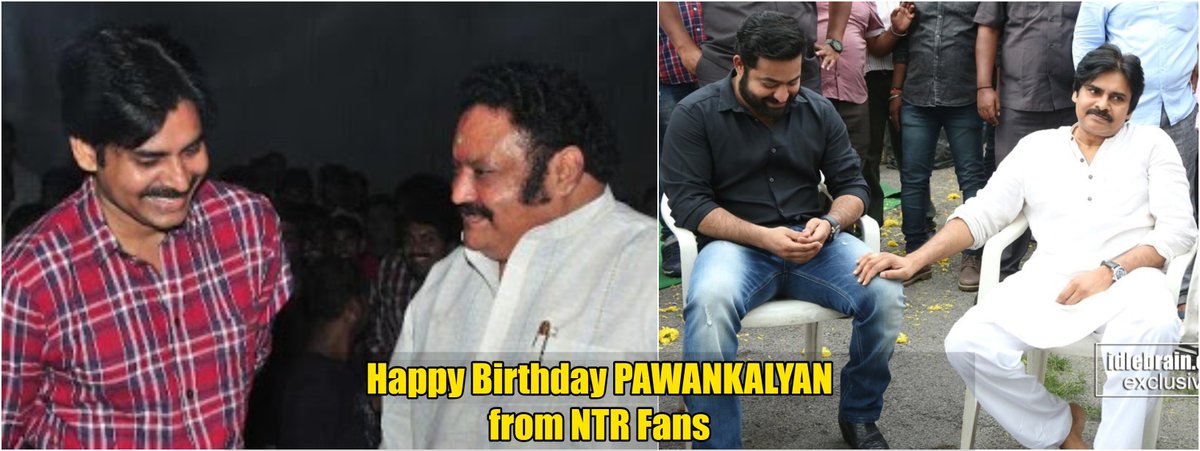 TrendsNTR's tweet photo. Wishing Powerstar @PawanKalyan garu a very happy birthday on the behalf of all @tarak9999 fans . We thank Pawankalyan fans for dedicating this birthday trend to Late.Shri Nandamuri Harikrishna Garu 💐

#HBDJanaSenaniPawanKalyan #HBDPSPKfromNTRfans https://t.co/SmA5XJDFNt